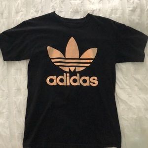 NWT Black Adidas Logo Tee!